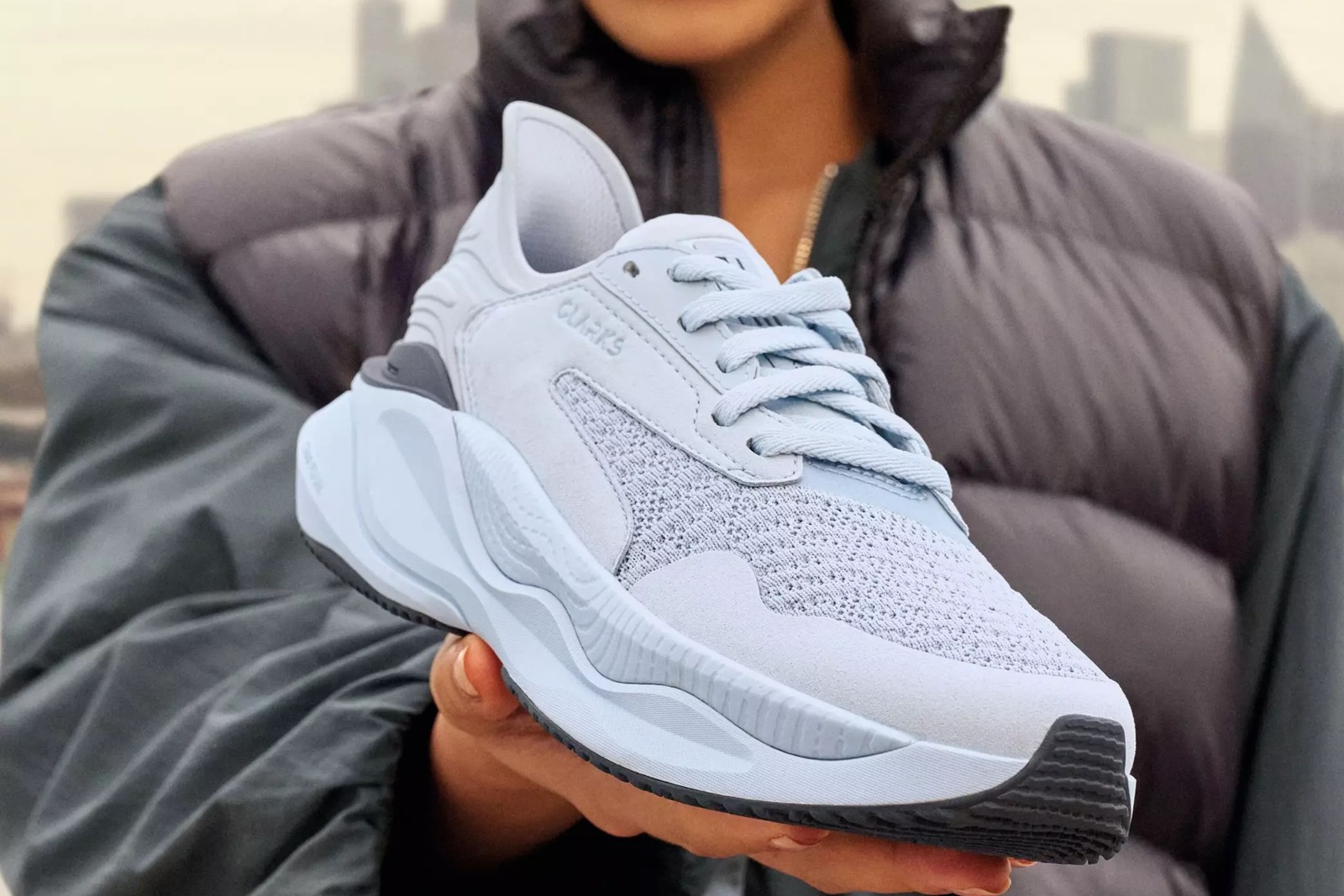 Clarks Cloudsteppers style supportive walking shoes with comfort-focused sole